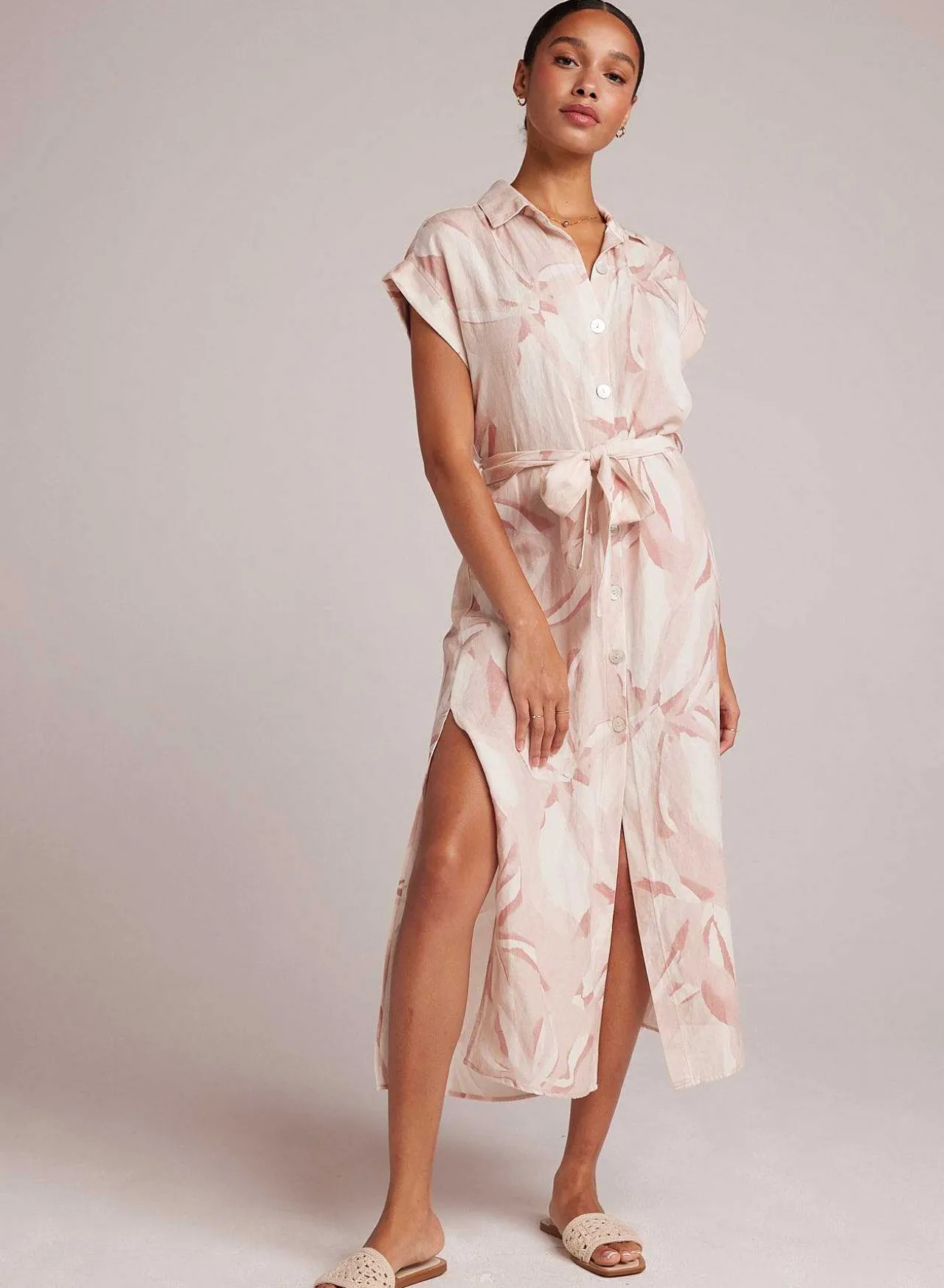 Overhemdjurk Met Riem En Knopen Aan De Voorkant - Fresco-Bloemenprint>Bella Dahl Fashion
