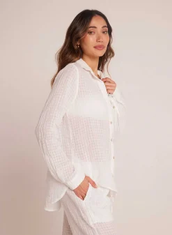 Oversized Zak Met Knoopsluiting - Wit>Bella Dahl Best