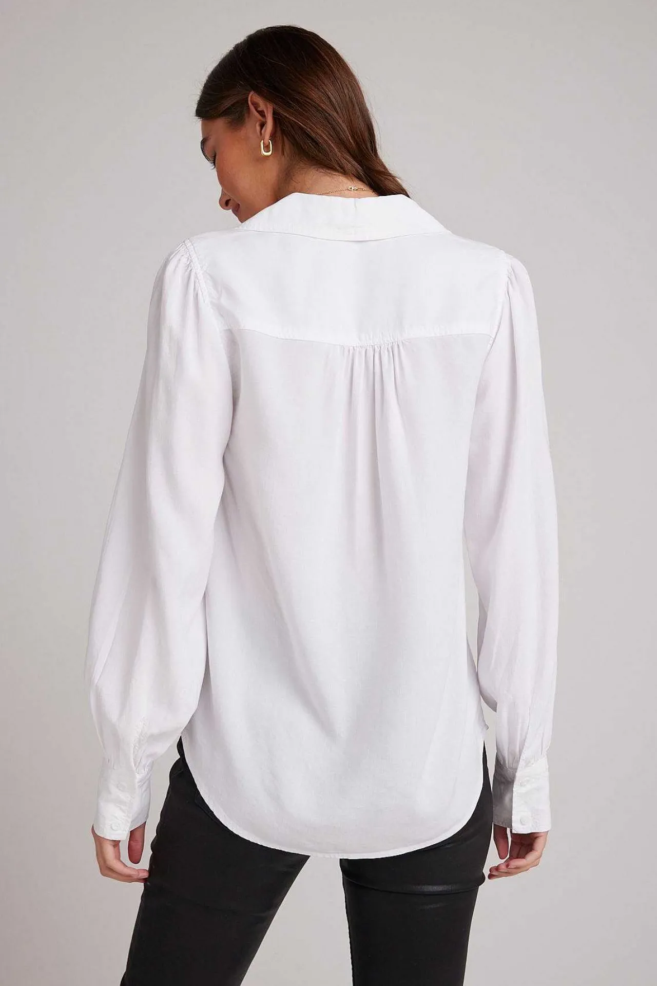 Pin-Geplooid Met Lange Mouwen, Button-Down - Wit>Bella Dahl Best Sale