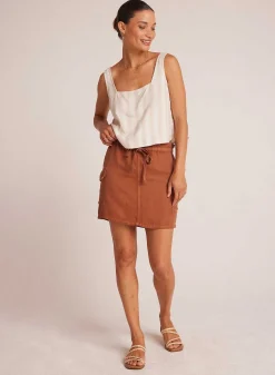 Posey Cargo Minirok - Zomerbruin>Bella Dahl Best
