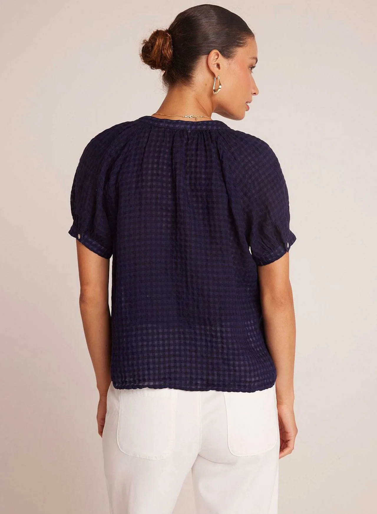 Raglan Trui Met Korte Mouwen - Tropic Navy>Bella Dahl Sale