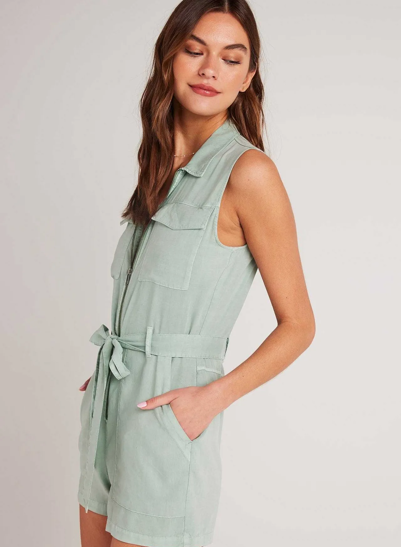 Rompertje Met Ritssluiting Aan De Voorkant - Oasis Green>Bella Dahl Hot