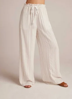 Ruche Taille Wijde Pijpen - Witte Zandstreep><noscript><img width=