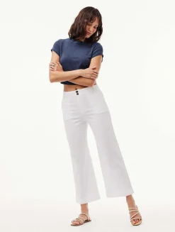 Saige Crop Met Wijde Pijpen - Wit>Bella Dahl Store