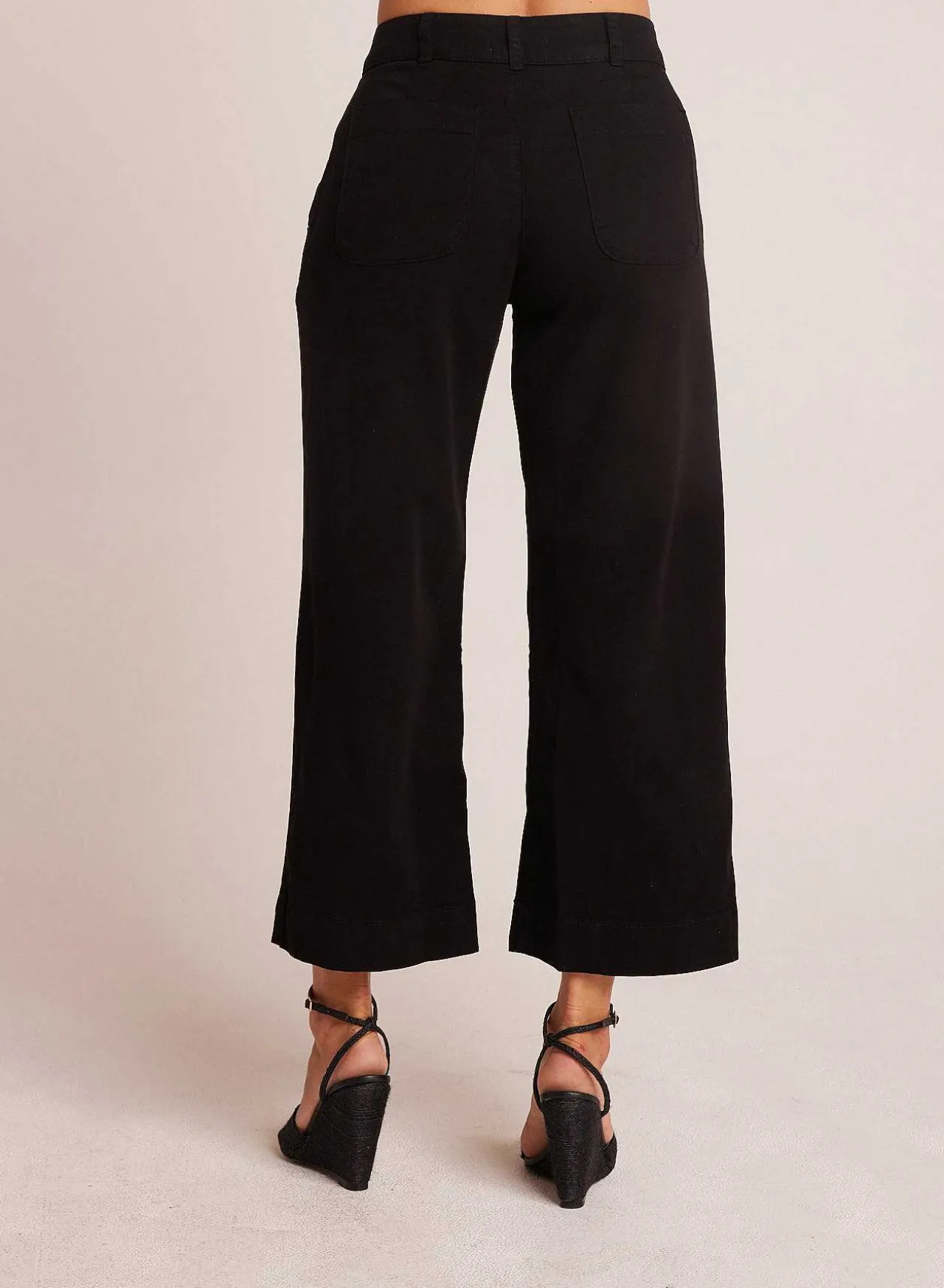 Saige Cropped Broek Met Wijde Pijpen - Zwart>Bella Dahl Outlet