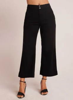 Saige Cropped Broek Met Wijde Pijpen - Zwart><noscript><img width=
