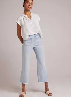 Sarah Frayed Zoom Wide Leg Crop - Ocean Mist Wash><noscript><img width=