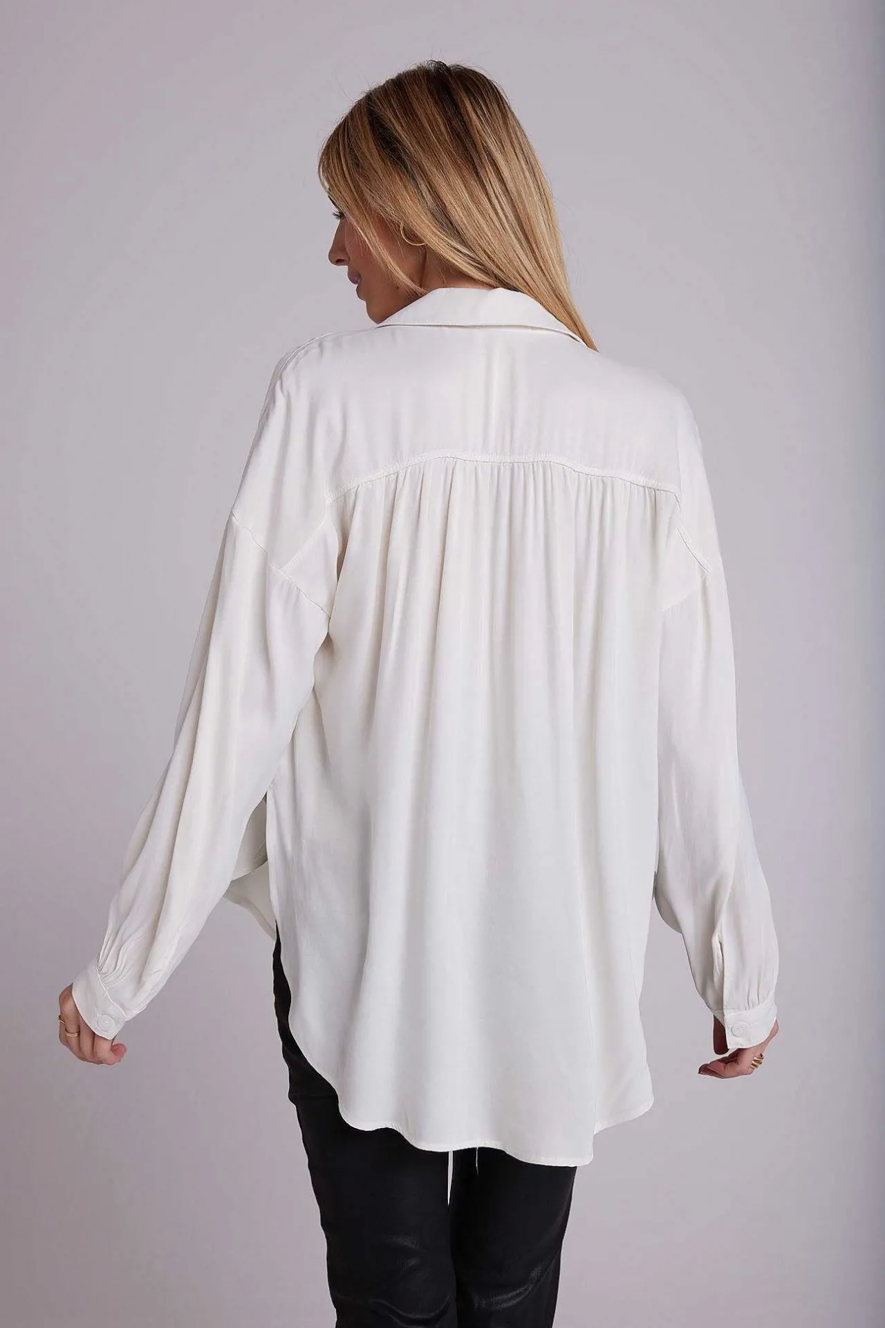 Satijnen Overhemd - Winterwit>Bella Dahl Sale