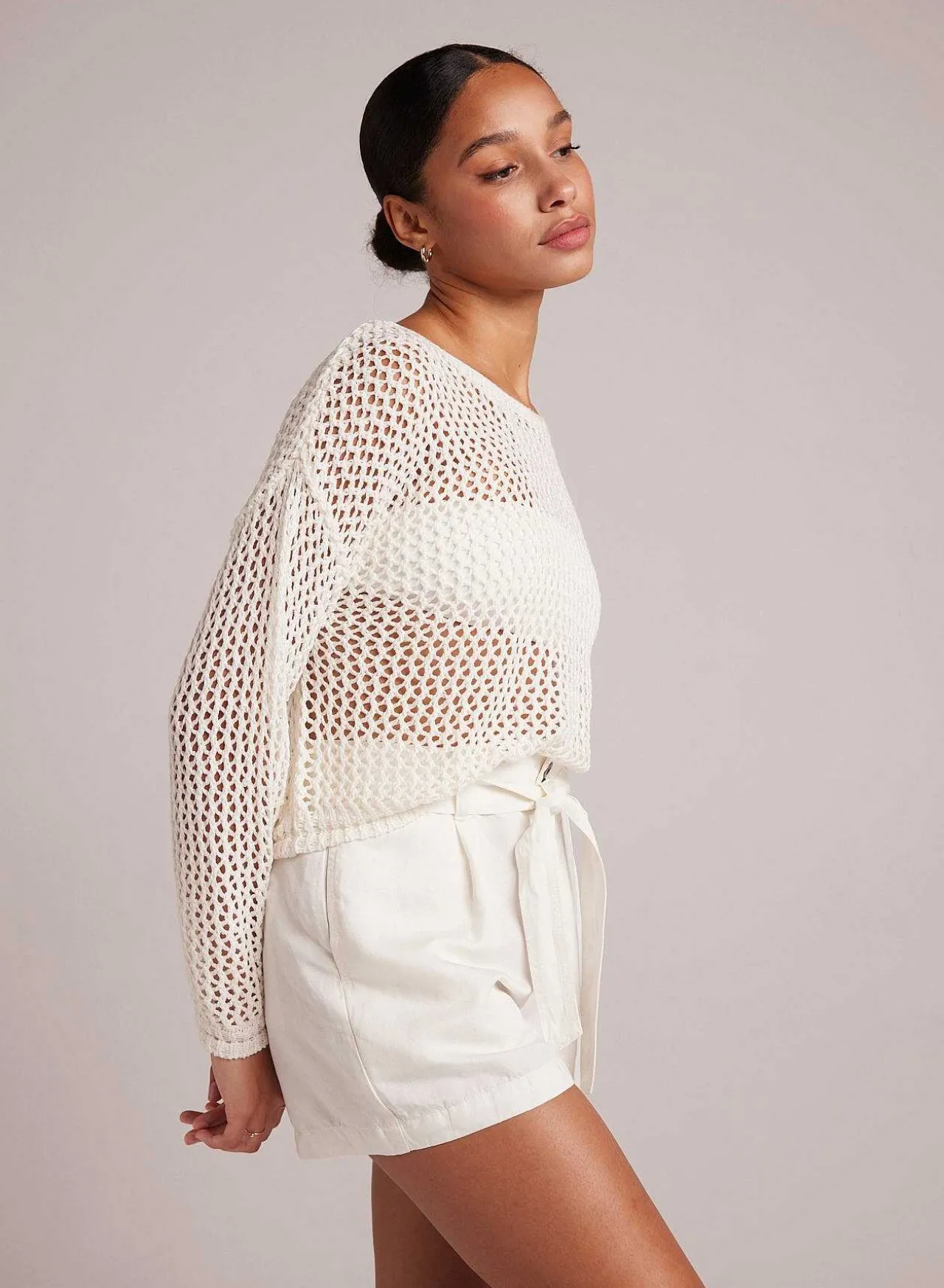 Slouchy Open Gebreide Trui - Gebroken Wit>Bella Dahl Discount
