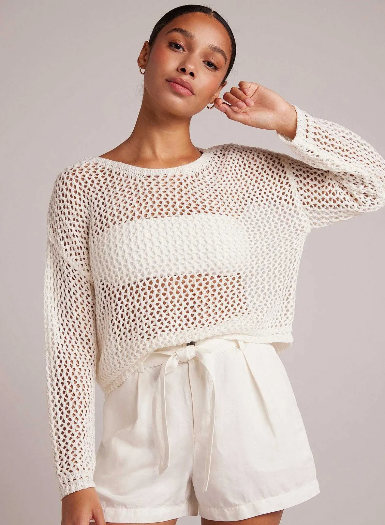 Slouchy Open Gebreide Trui - Gebroken Wit>Bella Dahl Discount