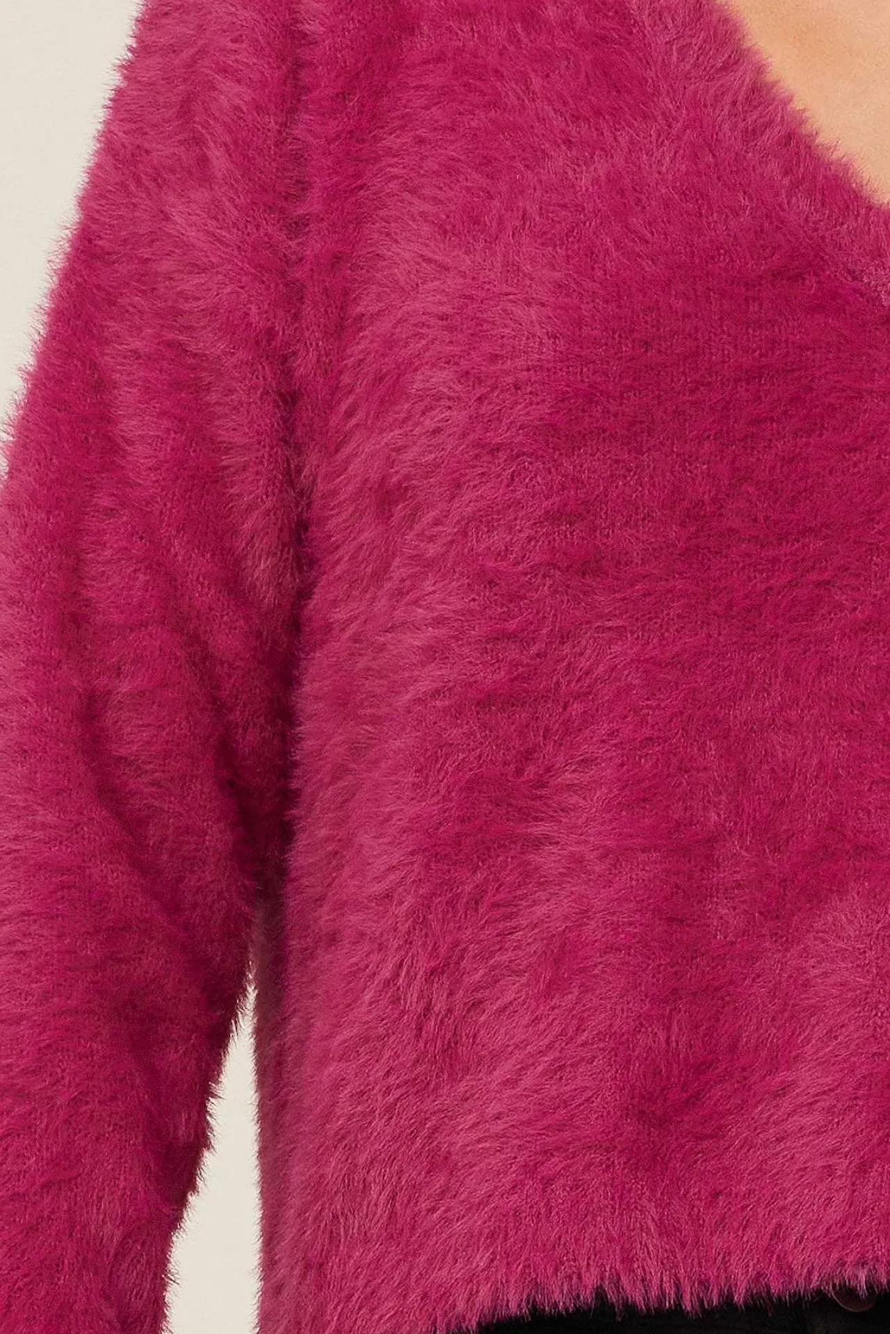 Slouchy Trui Met V-Hals - Donker Magenta>Bella Dahl Best Sale