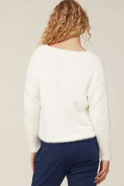 Slouchy Trui Met V-Hals - Winterwit><noscript><img width=