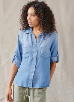 Split Achteraan, Button-Down - Medium Ombre-Wassing><noscript><img width=