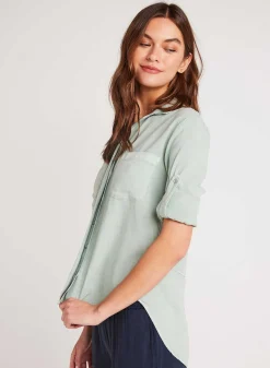 Split Achterkant Button Down - Oase Groen><noscript><img width=