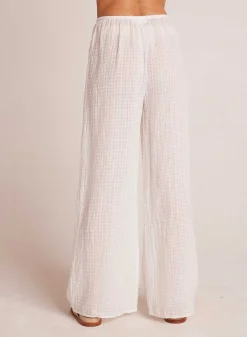 Strandbroek Met Wijde Pijpen En Zakken - Wit><noscript><img width=