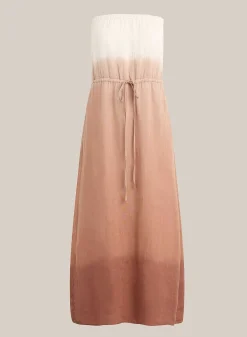 Strapless Linnen Maxi-Jurk - Coconut Ombre Dye><noscript><img width=