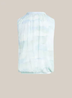 Tanktop Met Gesmokte Hals - Camo-Print Met Golven>Bella Dahl Cheap