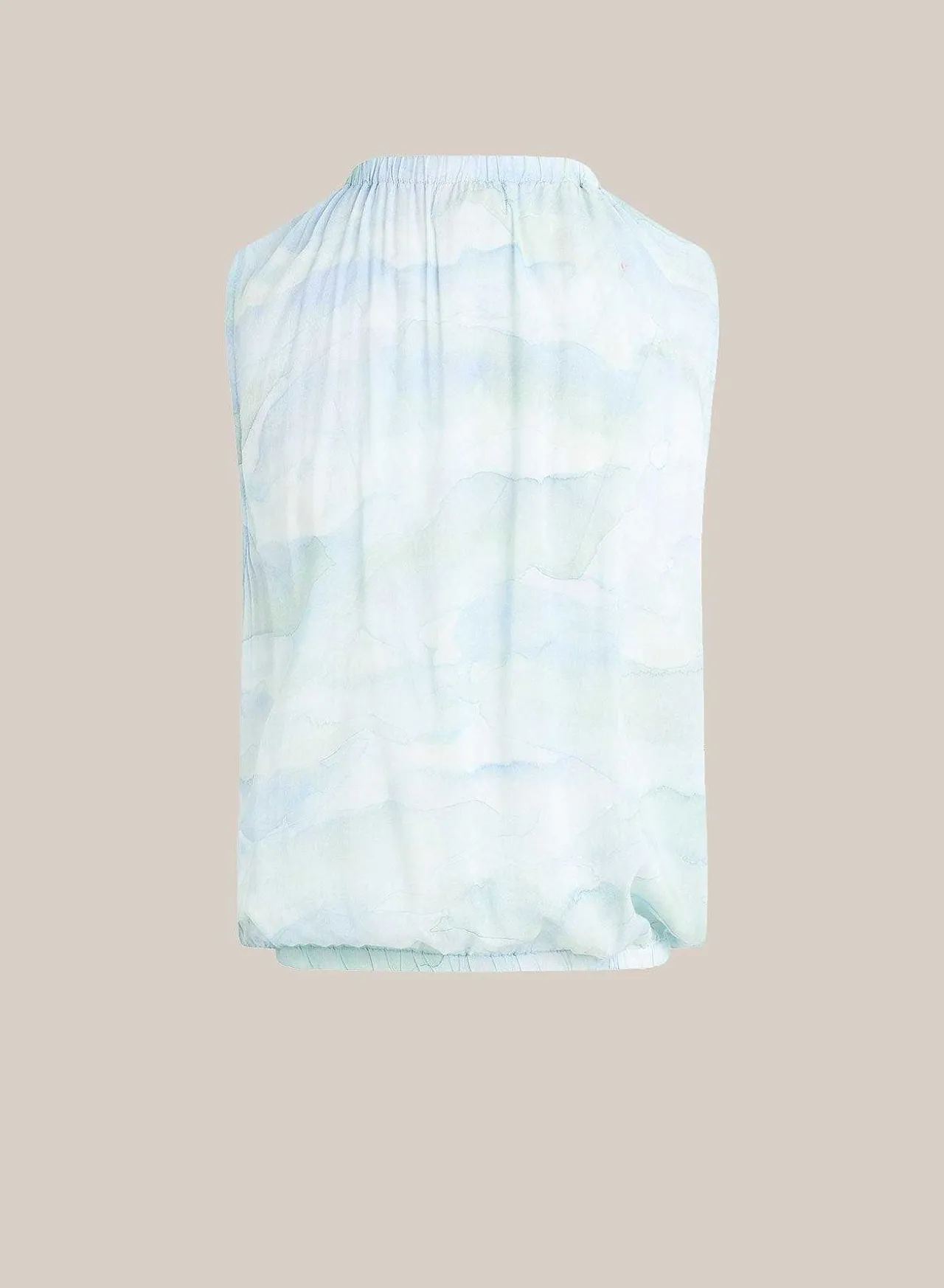 Tanktop Met Gesmokte Hals - Camo-Print Met Golven>Bella Dahl Cheap
