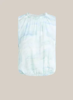 Tanktop Met Gesmokte Hals - Camo-Print Met Golven>Bella Dahl Cheap