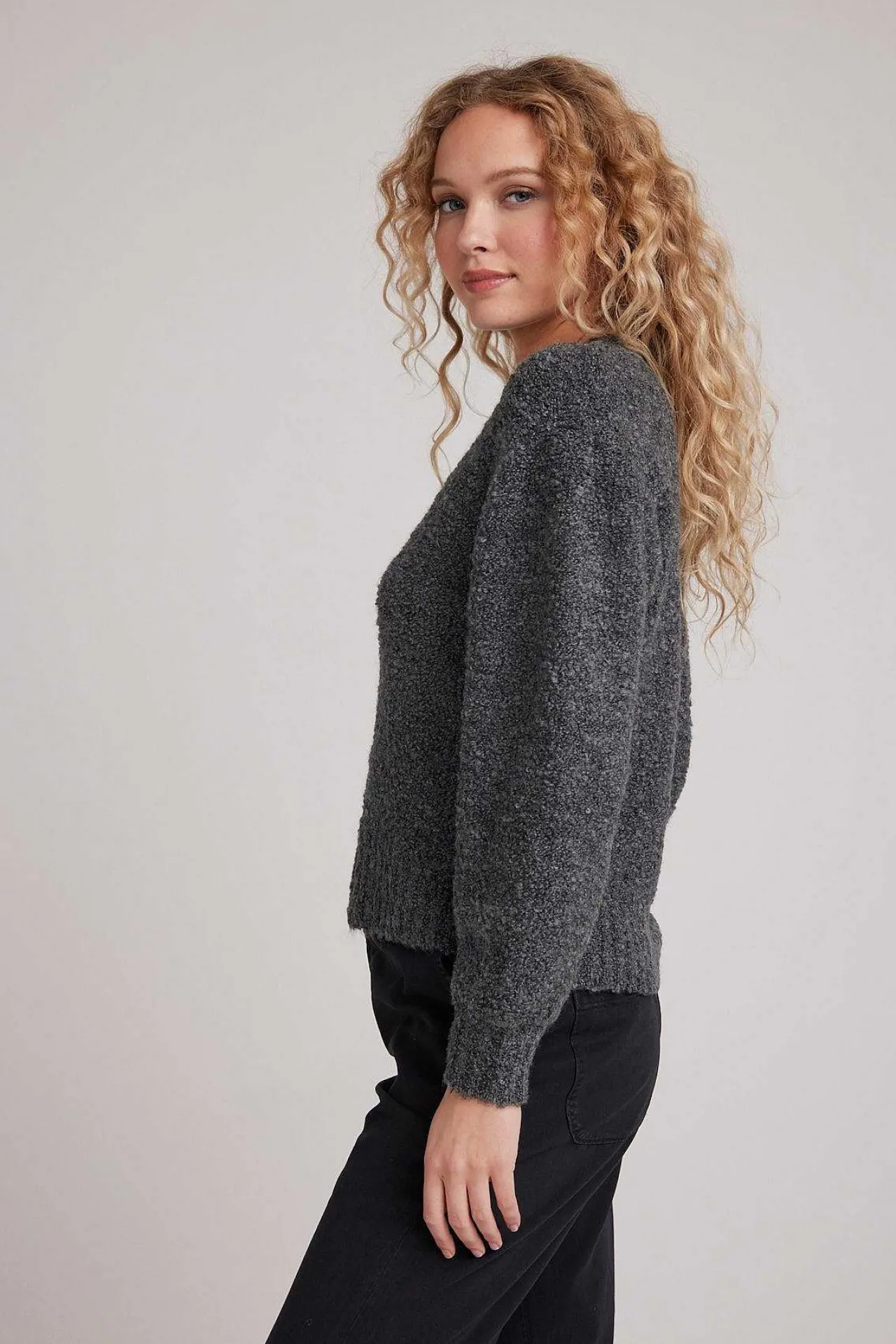 Trui Met Lange Mouwen En Ronde Hals - Schaduwgrijs>Bella Dahl Outlet