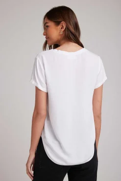 T-Shirt Met V-Hals - Wit><noscript><img width=