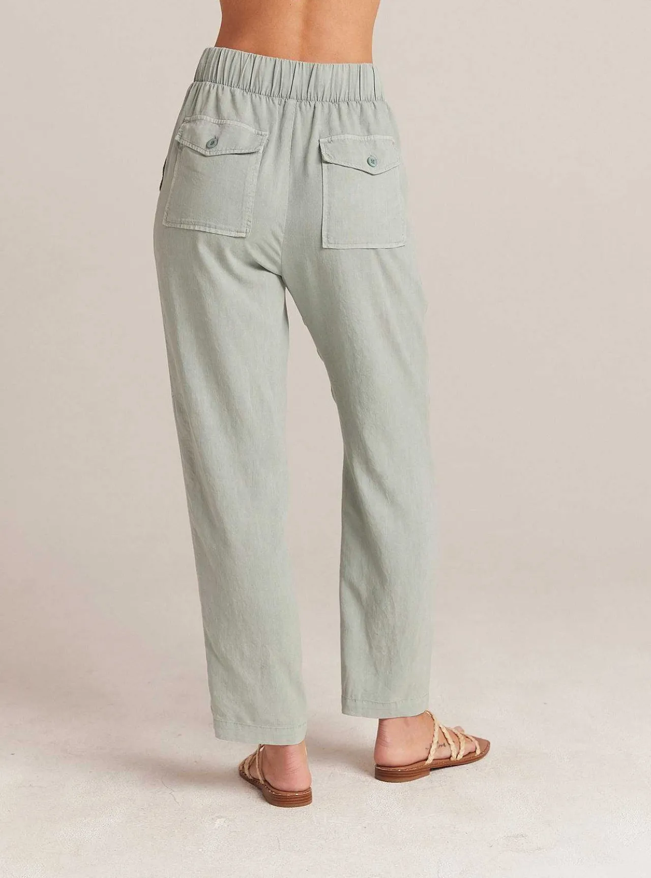 Utility Broek Met Strikceintuur - Oasis Green>Bella Dahl Fashion