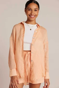 Vriendje Button Down - Peach Parker>Bella Dahl Clearance