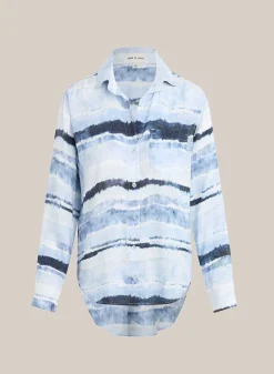 Zak Met Knoopsluiting - Indigo Strepenprint>Bella Dahl Clearance
